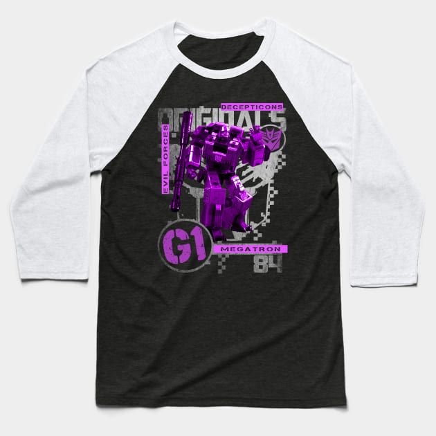 G1 Originals - Megatron Baseball T-Shirt by CRD Branding